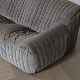 Canapé trois places original Cinna Sandra en velours par Annie Hieronimus, France années 1970