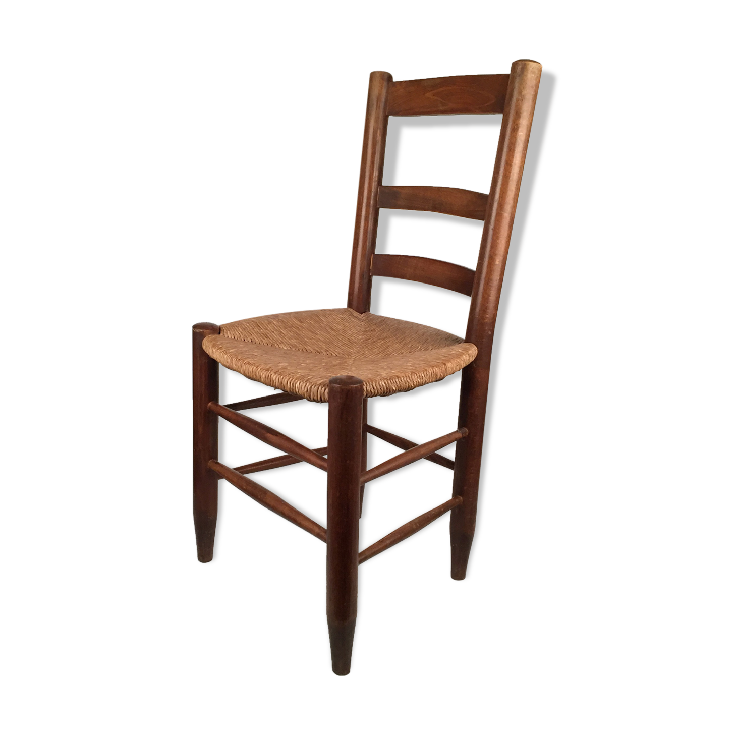 Chaise bois et paille