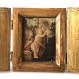 Retable icône italien en bois