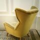 Danish wingback chair years 50-60 green armchair