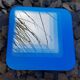 Blue vintage style mirror