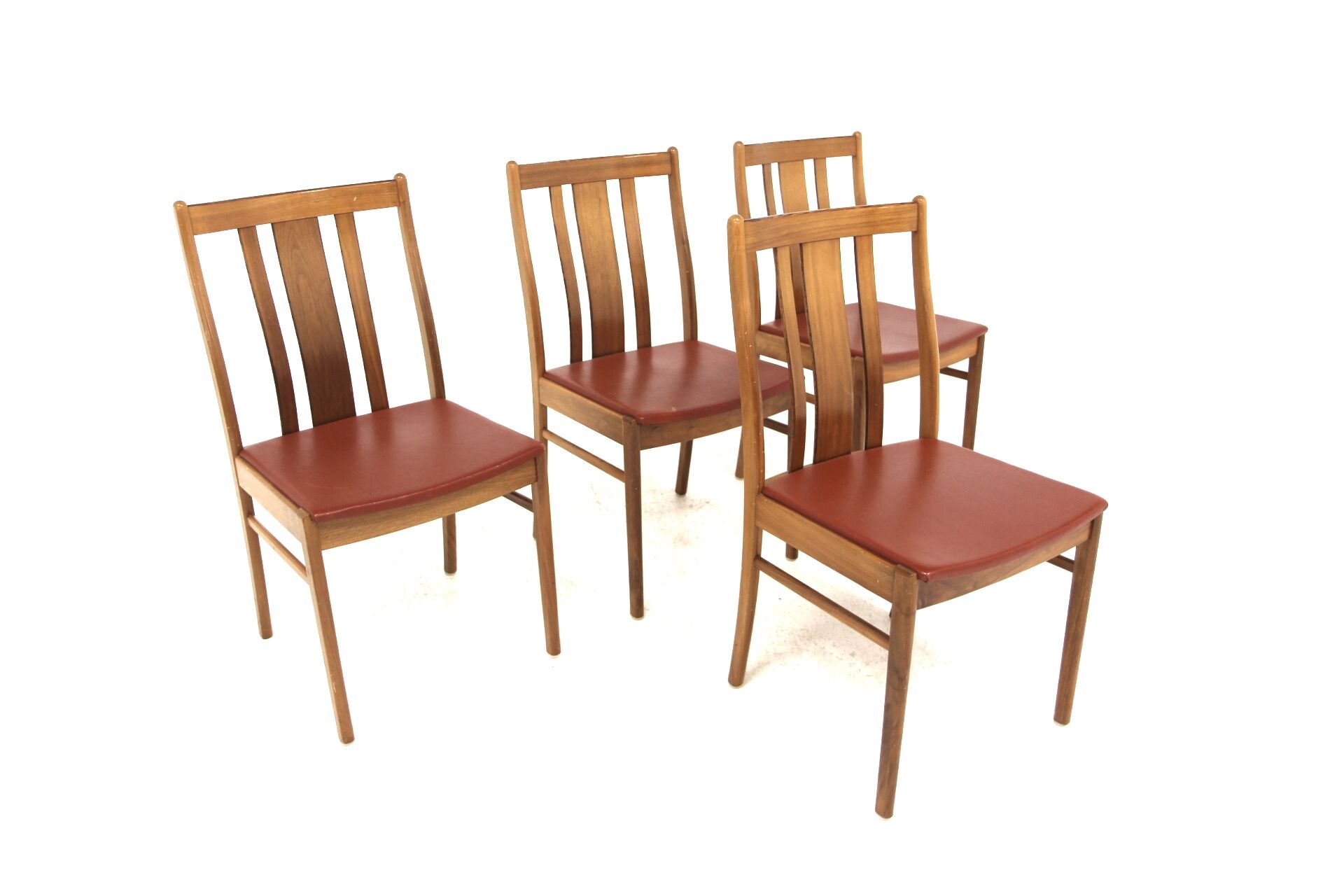 Set of 4 walnut chairs, Sweden, 1960