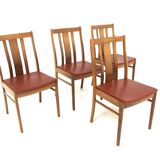 Set of 4 walnut chairs, Sweden, 1960