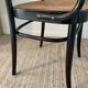 Canned bistro armchair and curved wood from the 60s