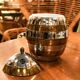 Egg-shaped ice bucket, silver and gold finish – Tommaso Barbi