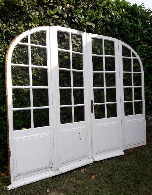 Oak arched bay window door H219xW267,5 small tiles