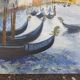 Huile sur panneau du Grand Canal à Venise