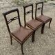 Set of 3 Regency faux leather chairs