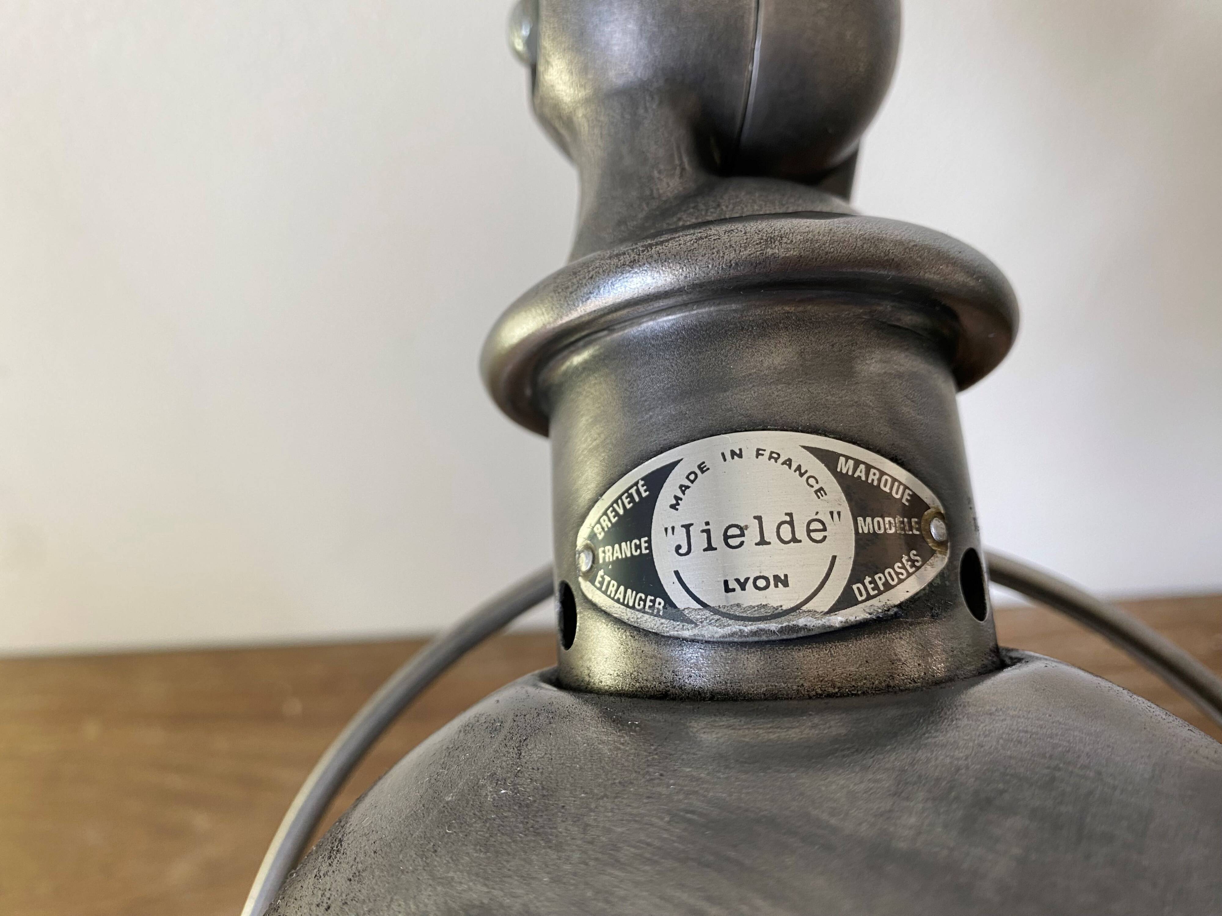 Jieldé lamp 1 arm 40cm industrial graphite Jean Louis Domecq 1950