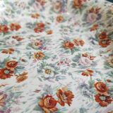 Vintage French salad platter from Le Tallec, Limoges, with colourful floral decoration