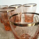 Lot of 5 sunglasses pink and gold chiseled glass
