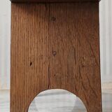Tabouret / banc de ferme XS en bois massif ancien