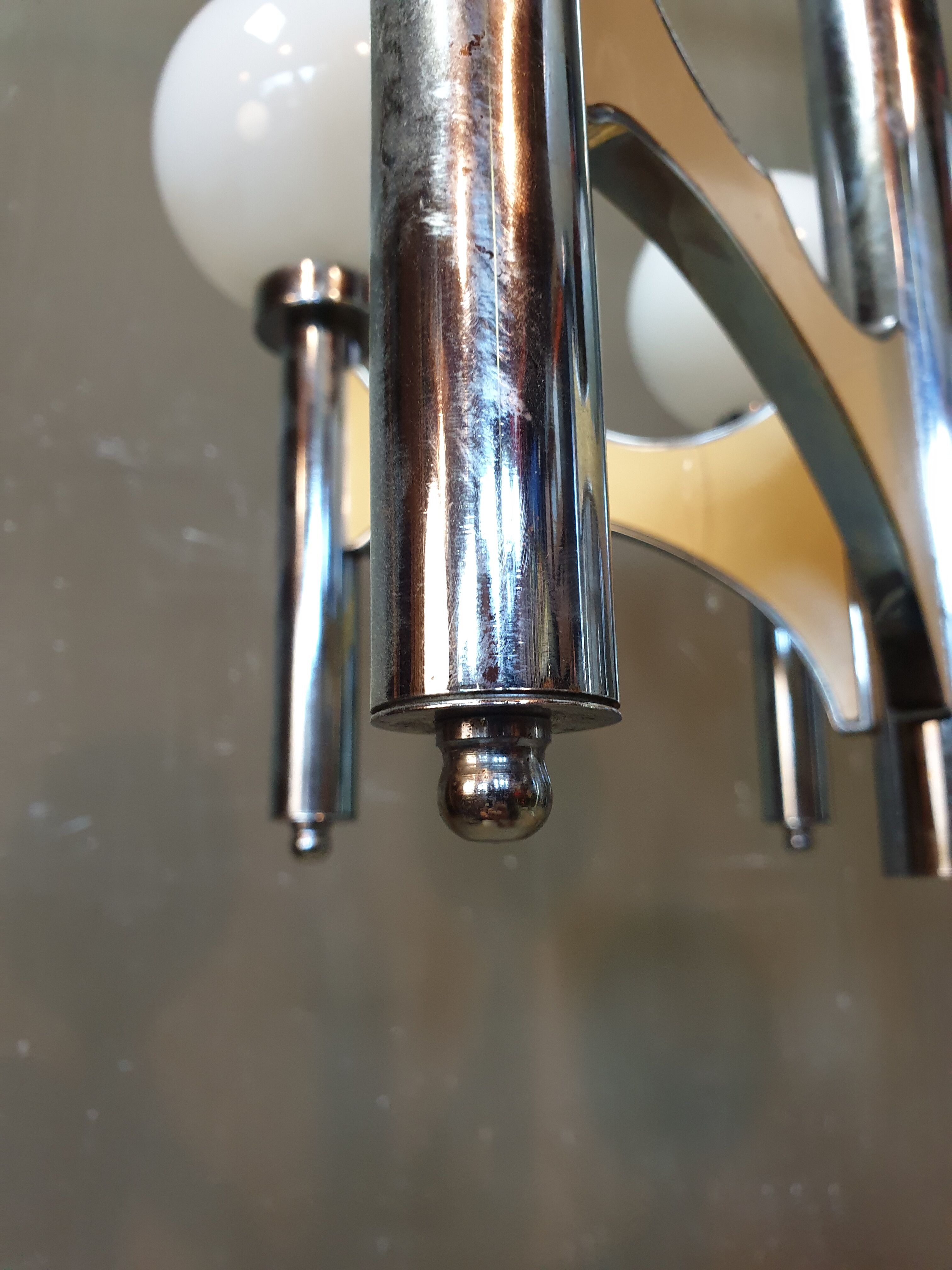 Vintage chrome ceiling lamp