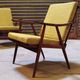 Pair of boomerang armchairs TON Bystřice (Thonet) by Antonin Suman 1960