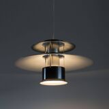 Vintage Danish black shell pendant lamp