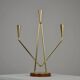 Brass and Teak Candelabra by Gunnar Ander for Ystad-Metall, Sweden, 1950s