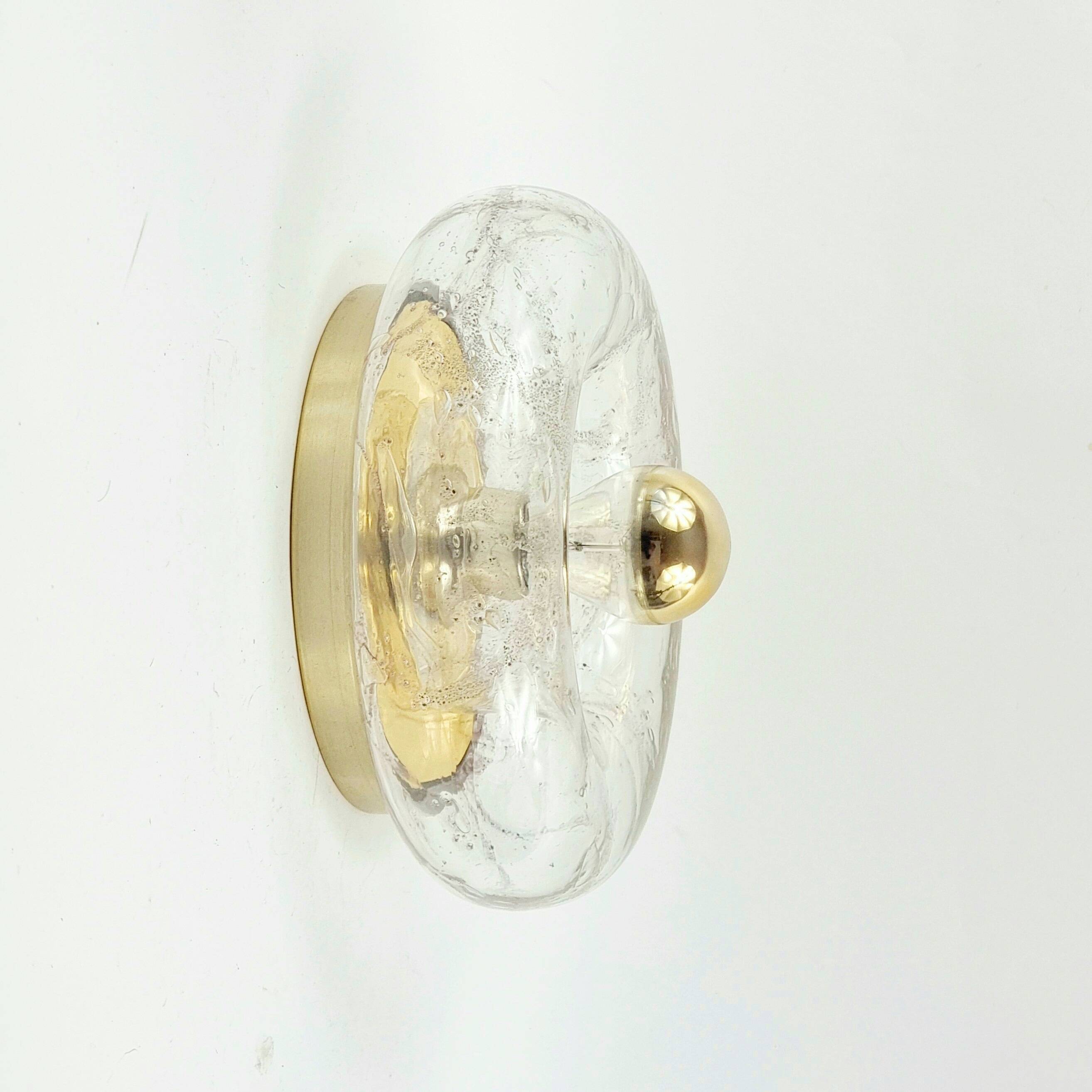 Mid-Century 'Donut' Glass Wall Light or Ceiling Light from Doria, 1960s