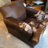 Goatskin club chair