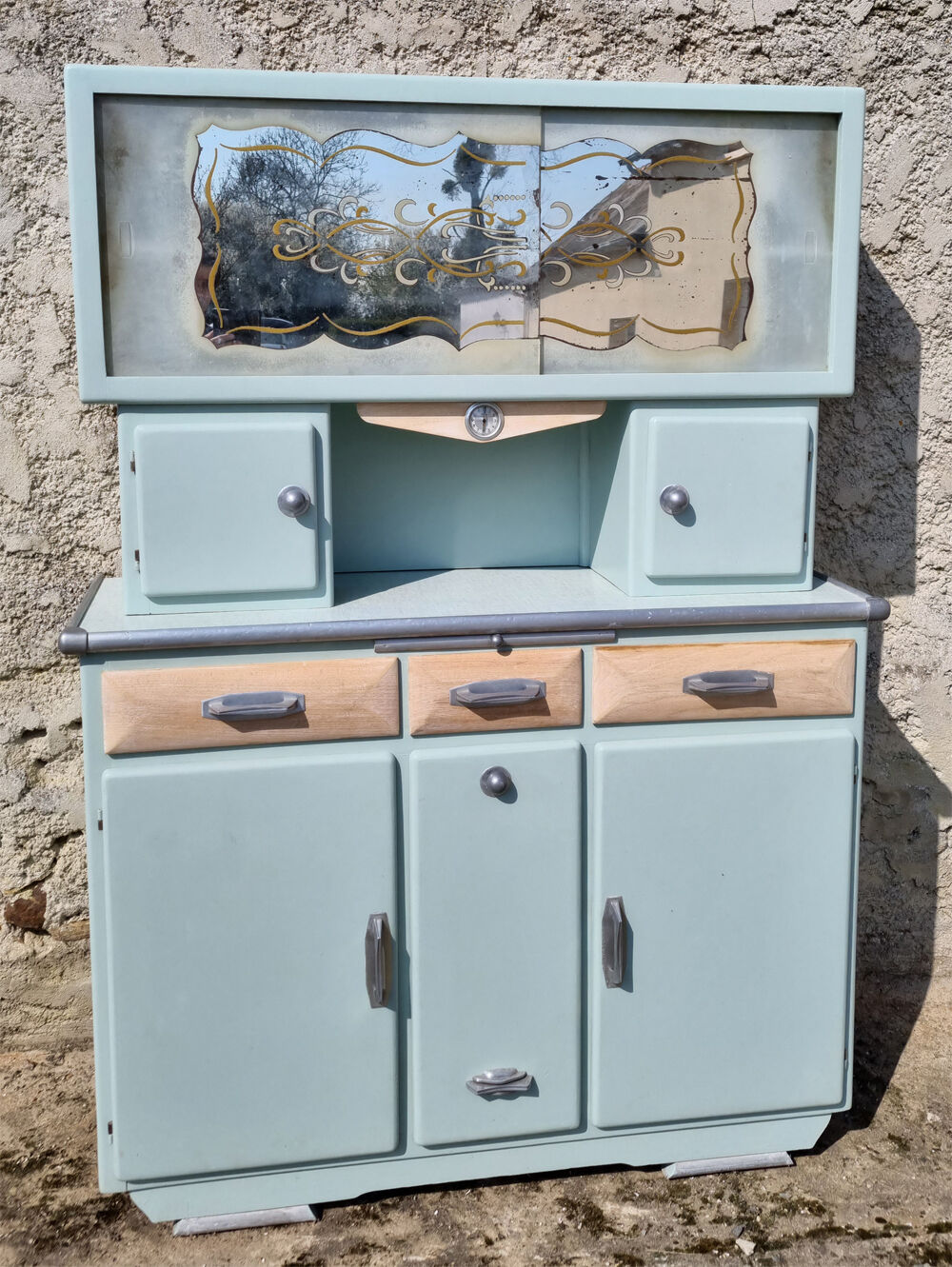 Buffet Mado, restyled, green blue N°84, F&B, vintage, 50s