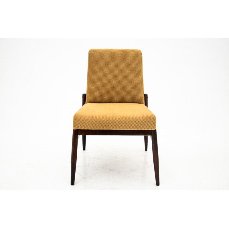 Set of four yellow midcentury modern armchairs 300-227 type from 1960