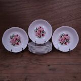 11 Moulin des Loups rose bouquet soup plates