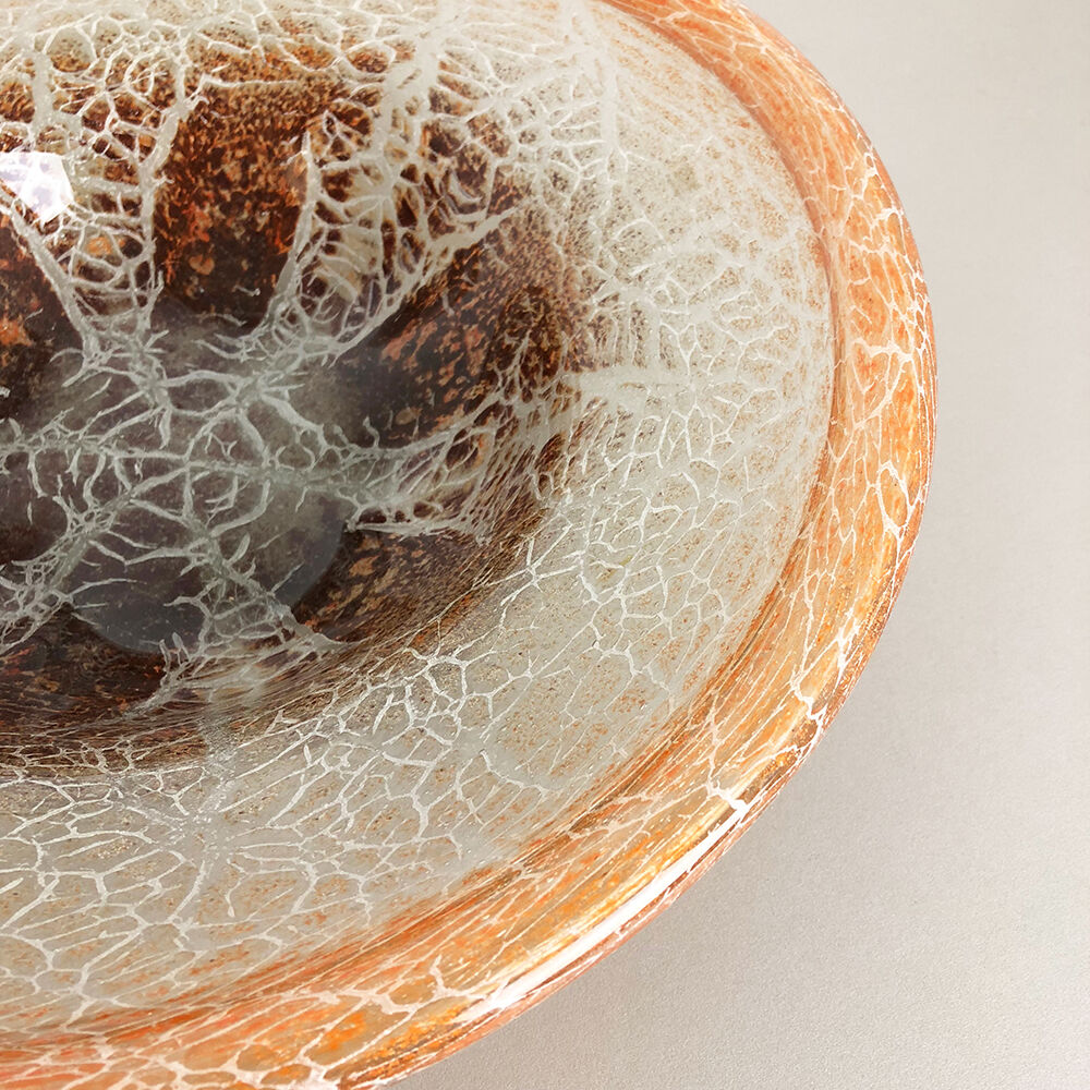 German Glass Bowl by Karl Wiedmann for WMF Ikora, 1930s Baushaus Art Deco