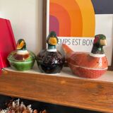Set of 3 birds signed Michel Caugant