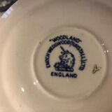 Set of 6 cups vintage Enoch Wedgwood Tunstall Ltd "Woodland" English porcelain