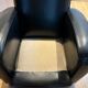 Club armchair in black leather