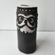 Raku ceramic roll vase signed Potty