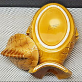 Ancienne soupière poisson jaune faïence sarreguemines france barbotine