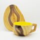 Tasse et soucoupe effet bois