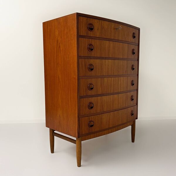 Commode courbée danoise, années 1960   bois de teck