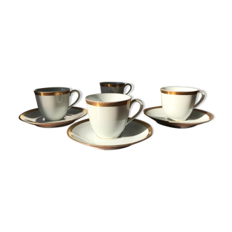 Tasses à café et sous-tasses Bernardaud