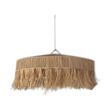 Suspension chandelier lampshade raffia bohemian vintage natural