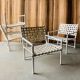 4 white Lounge Chairs Triconfort - Aluminium and plastic - 1980's