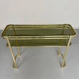 Antique gilt brass console table by Italian designer Milo Baughman for More