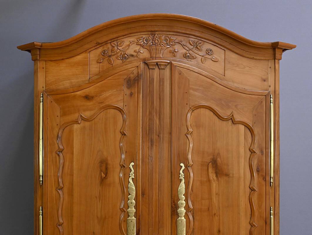 Nantaise Cherrywood Wardrobe, Louis XV Style – Part 1 of the 19th Century