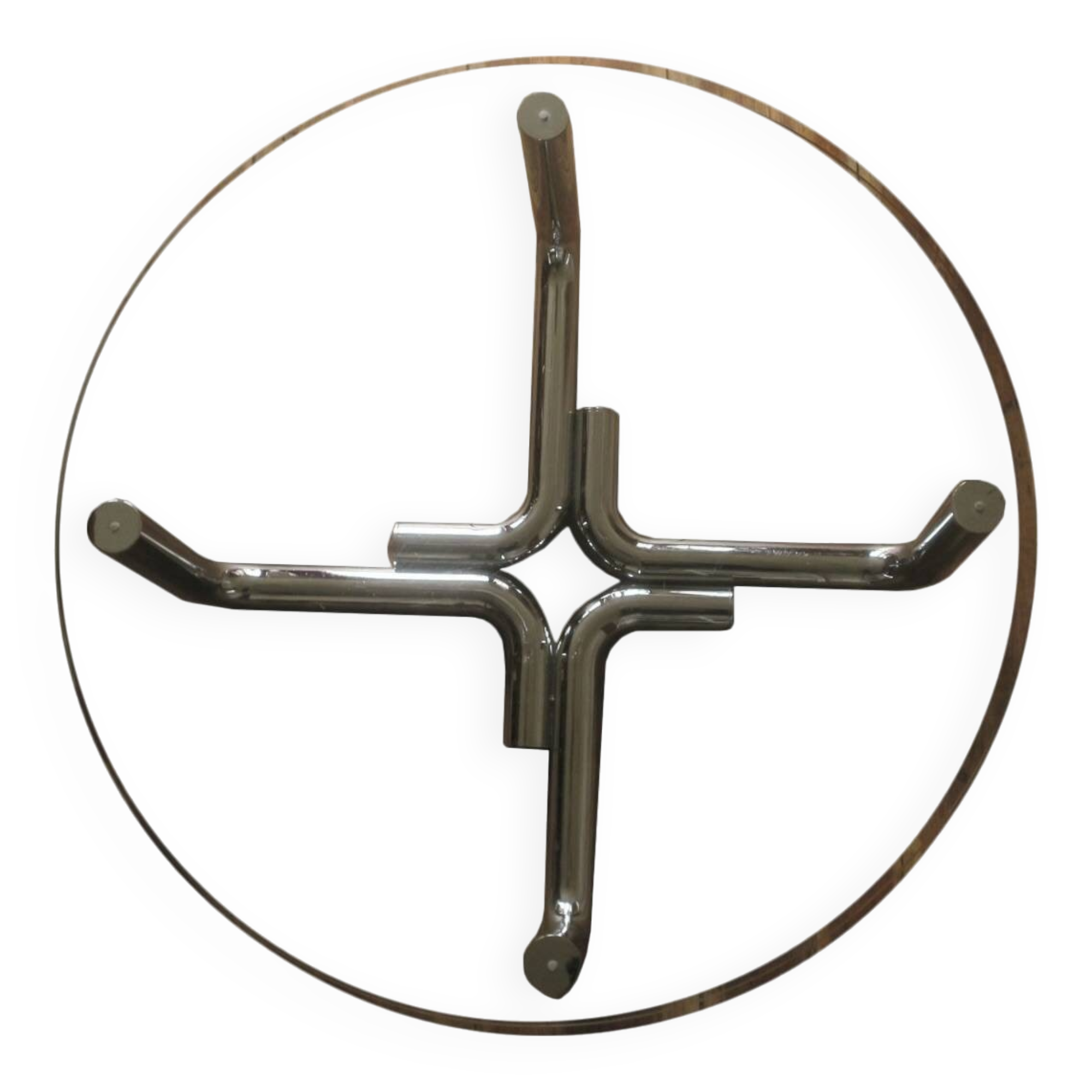 Tubular steel and glass coffee table, 1960s