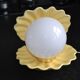 Porcelain and opaline shell lamp from the 70s-80s