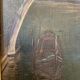 Painting ancient bridge of Venice late nineteenth century