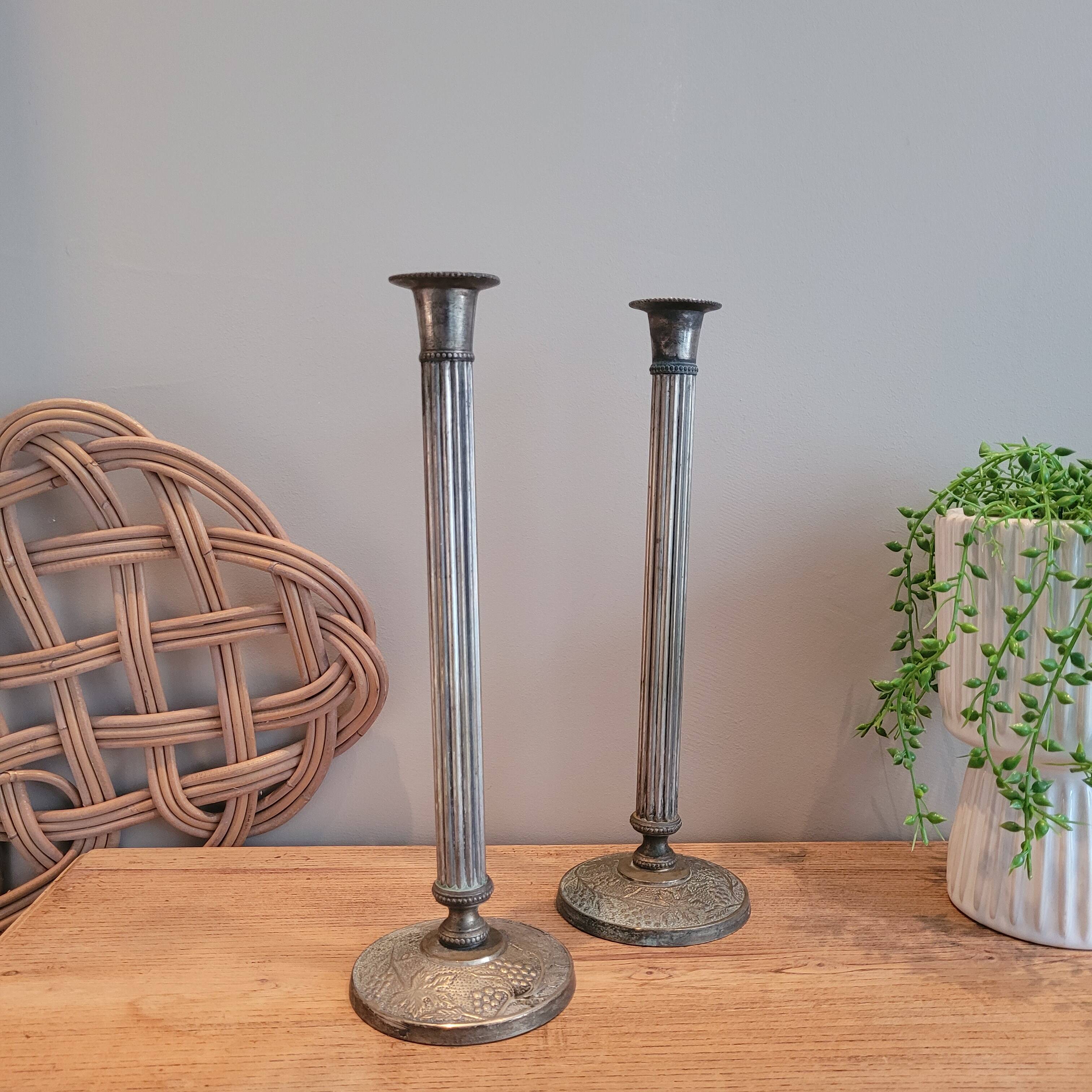 La Redoute x Selency pair of brass candle holders 12
