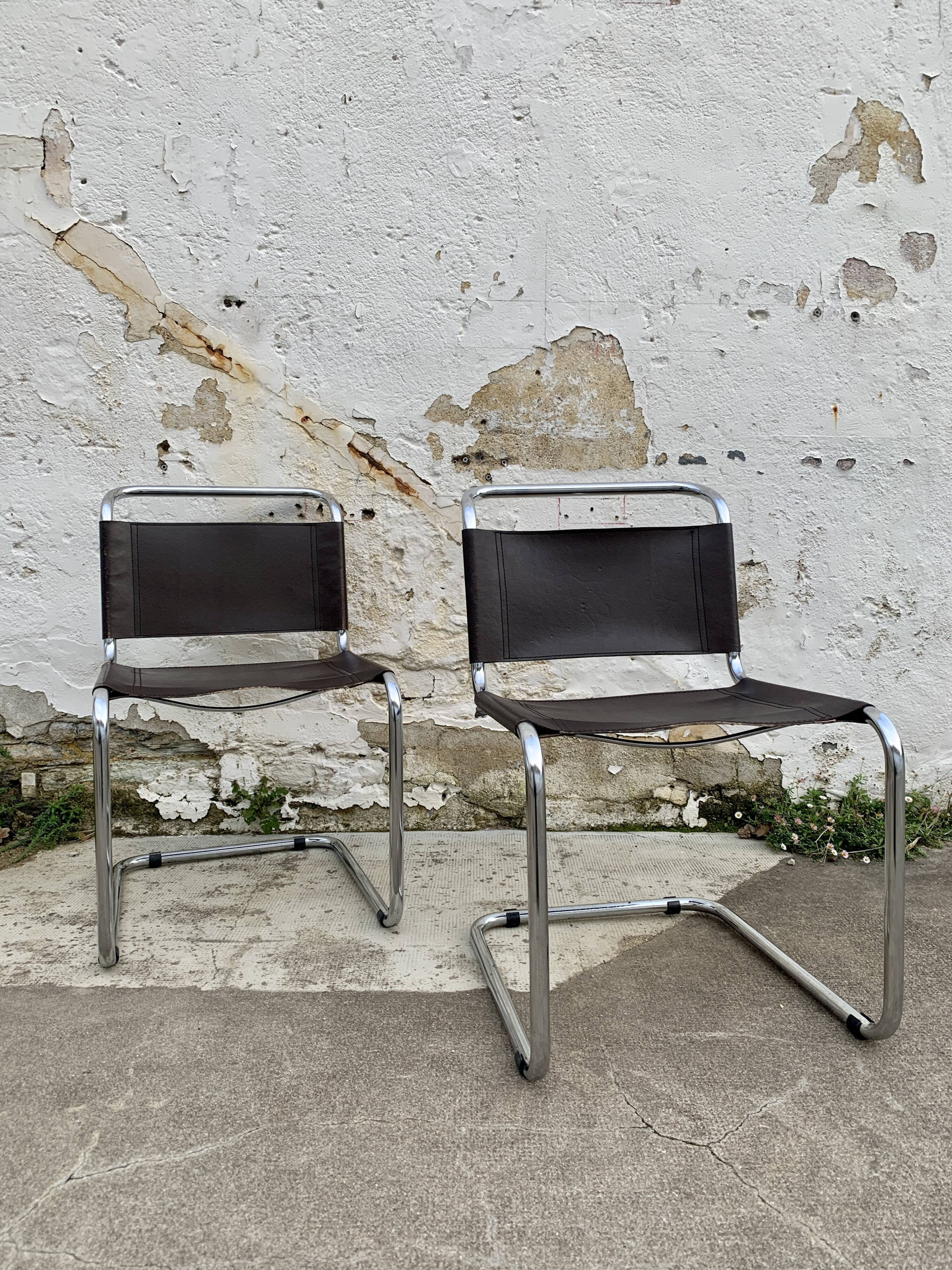 Pair of chairs B33 by Marcel Breuer