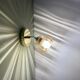Vintage amber glass globe wall light
