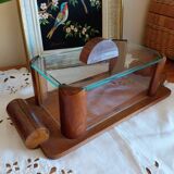 Art Deco box in glass and wood