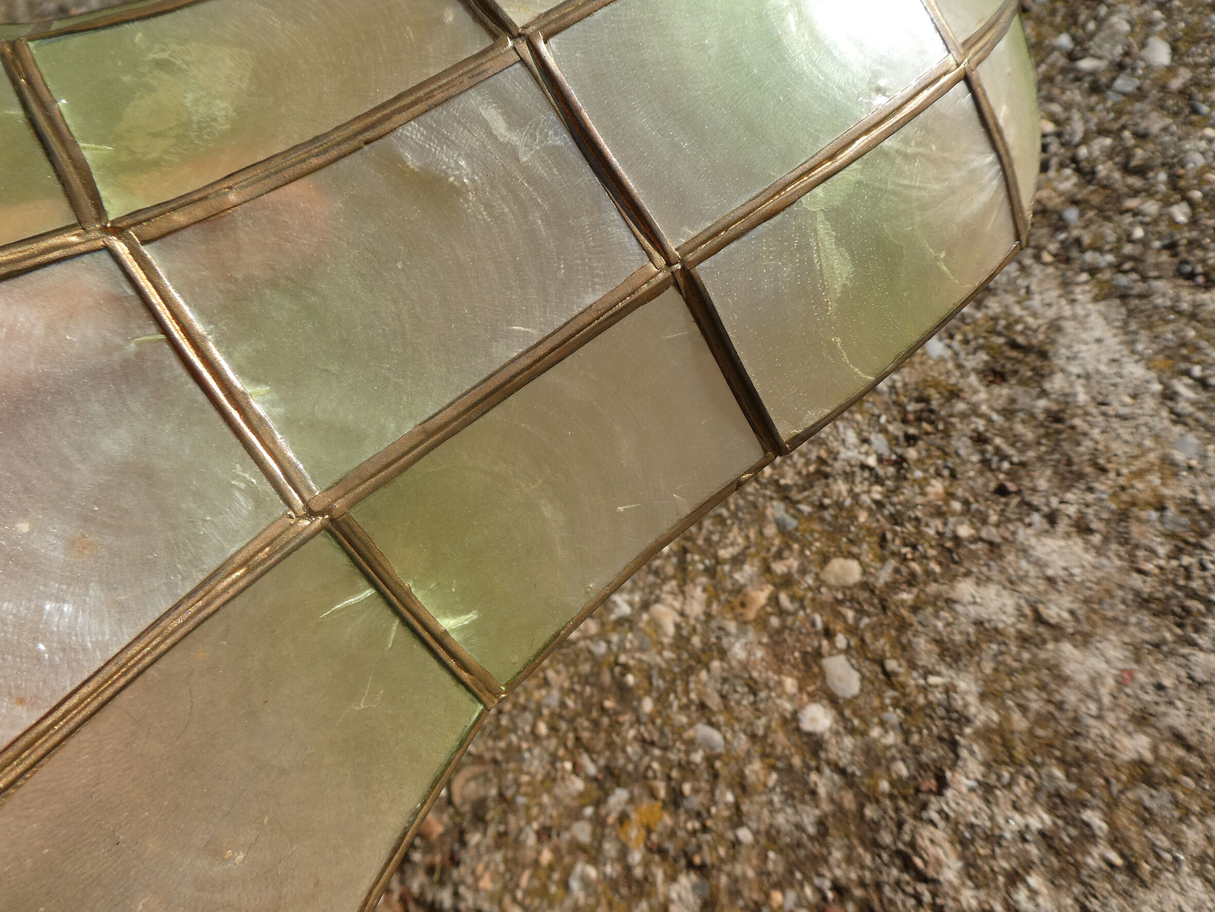 Vintage mother-of-pearl wall lamp