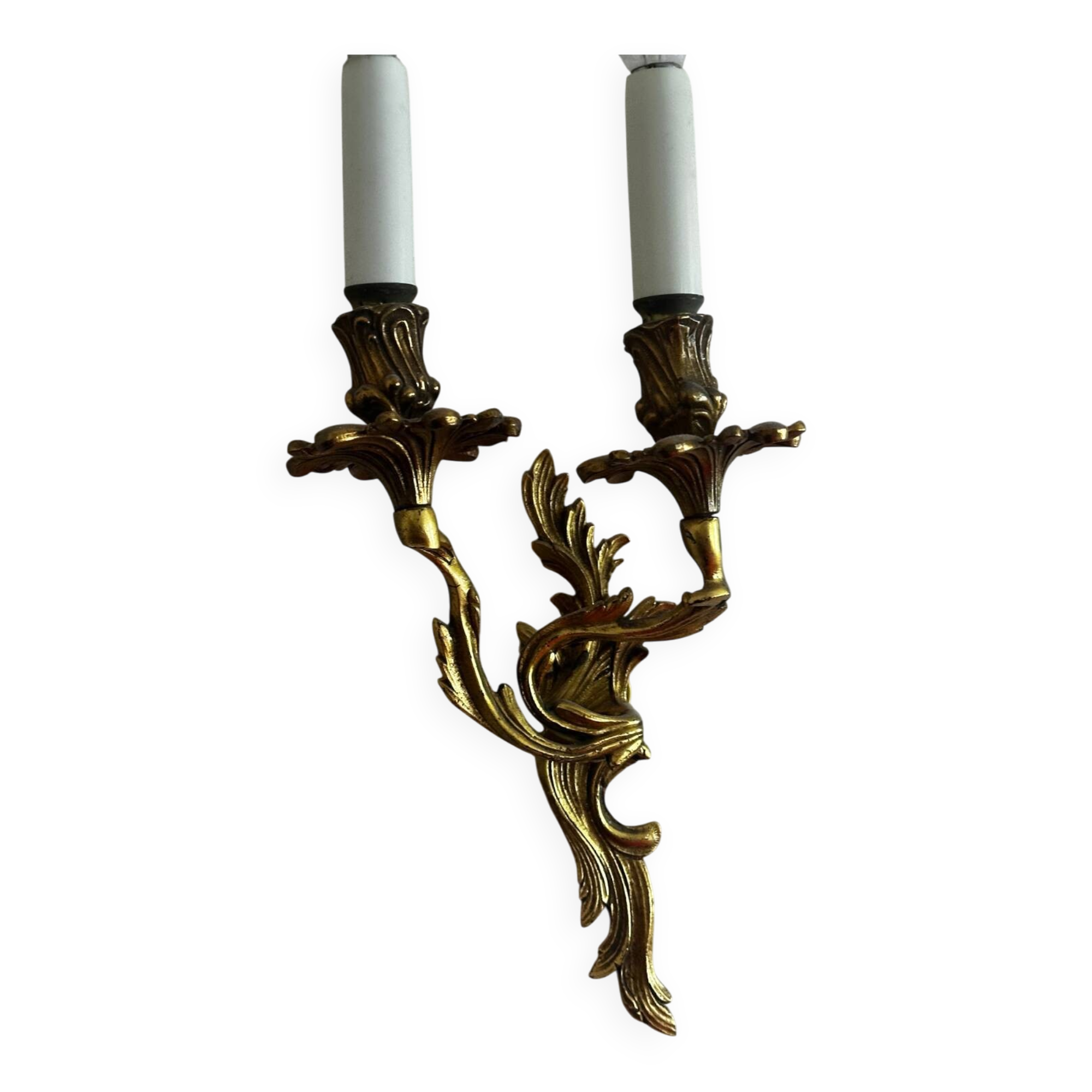 3 wall sconces - Louis XV / Rocaille style in gold