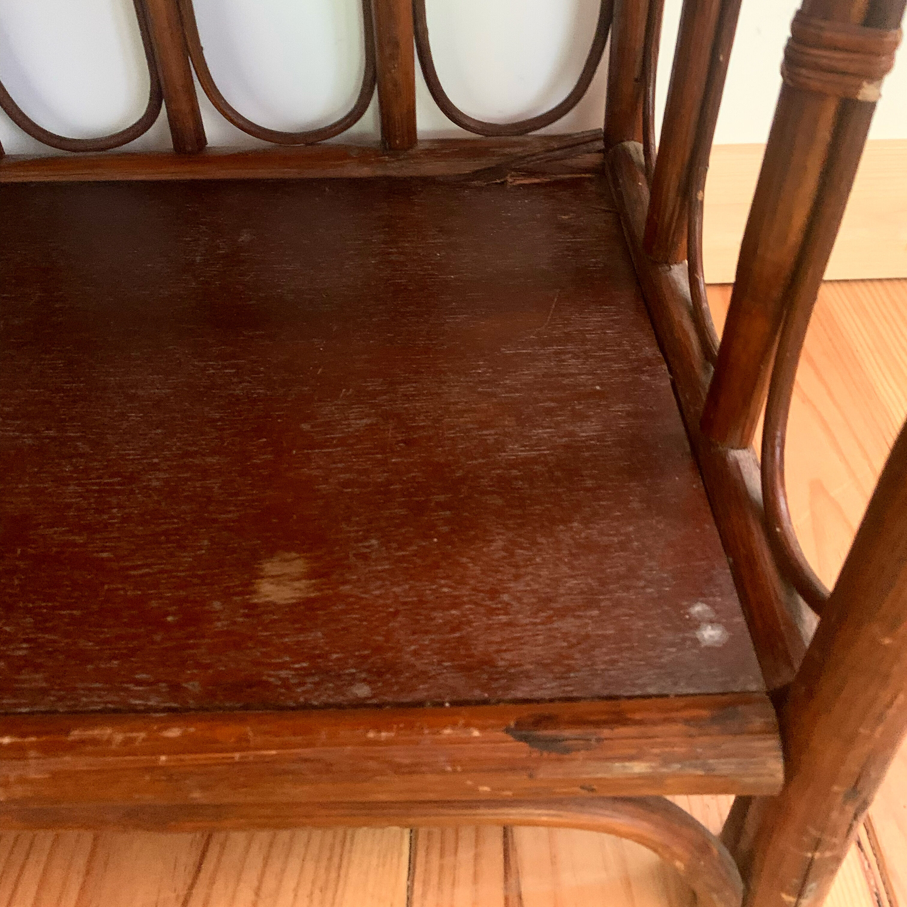 Vintage rattan bookcase