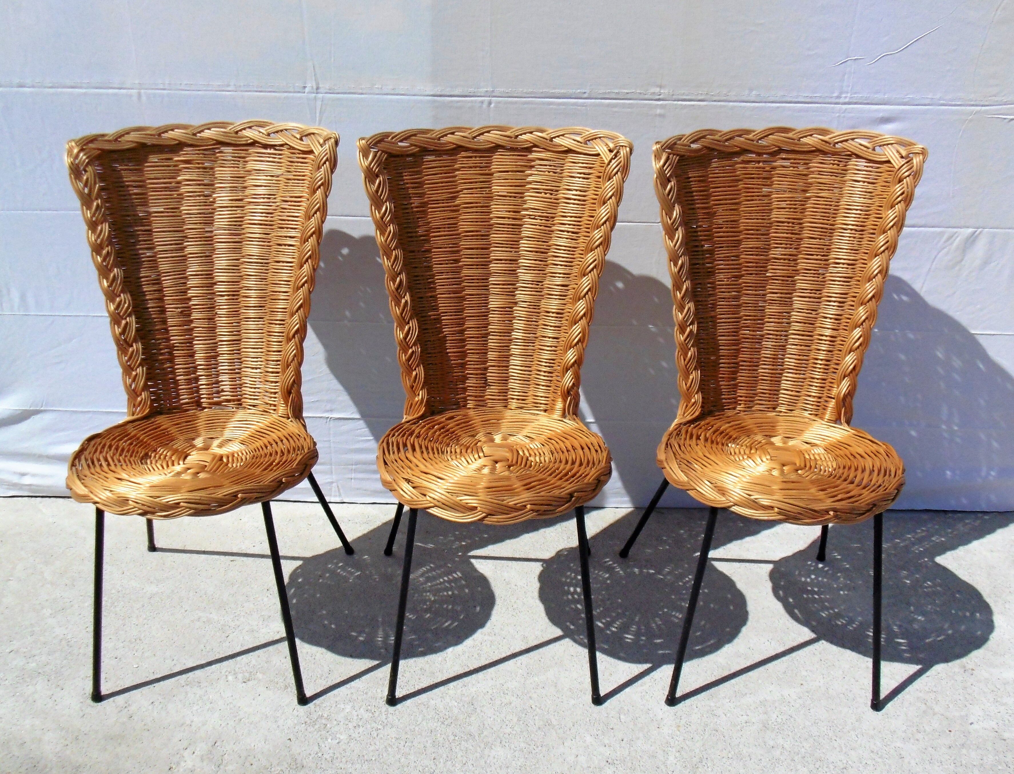 Wicker and rattan garden furniture 1960
