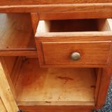 Bedside art deco solid oak